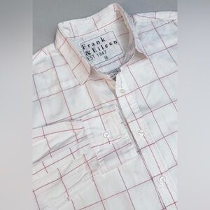$225 FRANK & EILEEN Made In USA Mens M PAUL Windowpane Cotton Italy Woven Rare